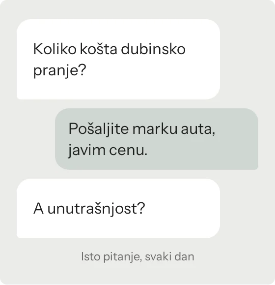 Poruke u kojima kupci pitaju za cenu